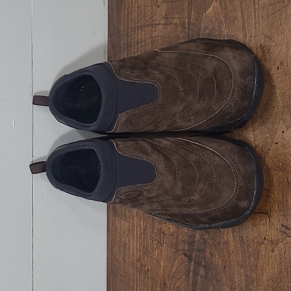 EUC Propet Brown Suede Wash/Wear Slip On II Orthotic Shoe Men\'s sz 10